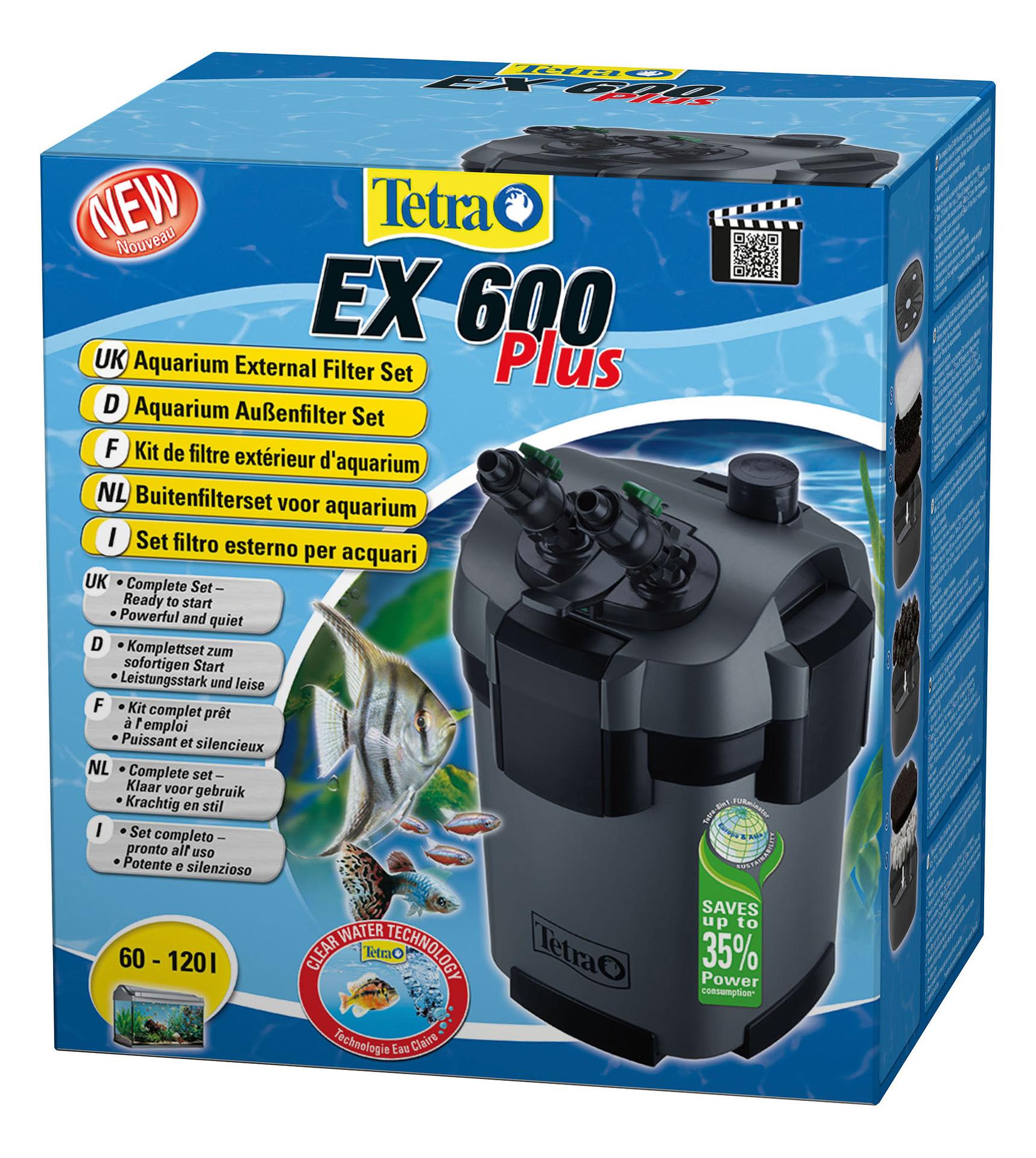 Tetra EX 600 Plus Aussenfilter für Aquarien 60–120 Liter / Zubehör