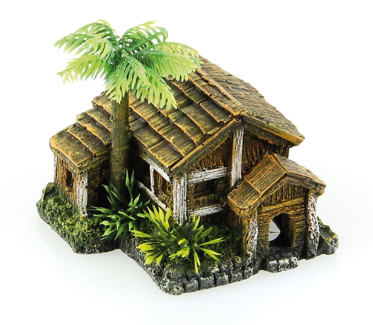 Amazonas Maison en bois avec palmiers