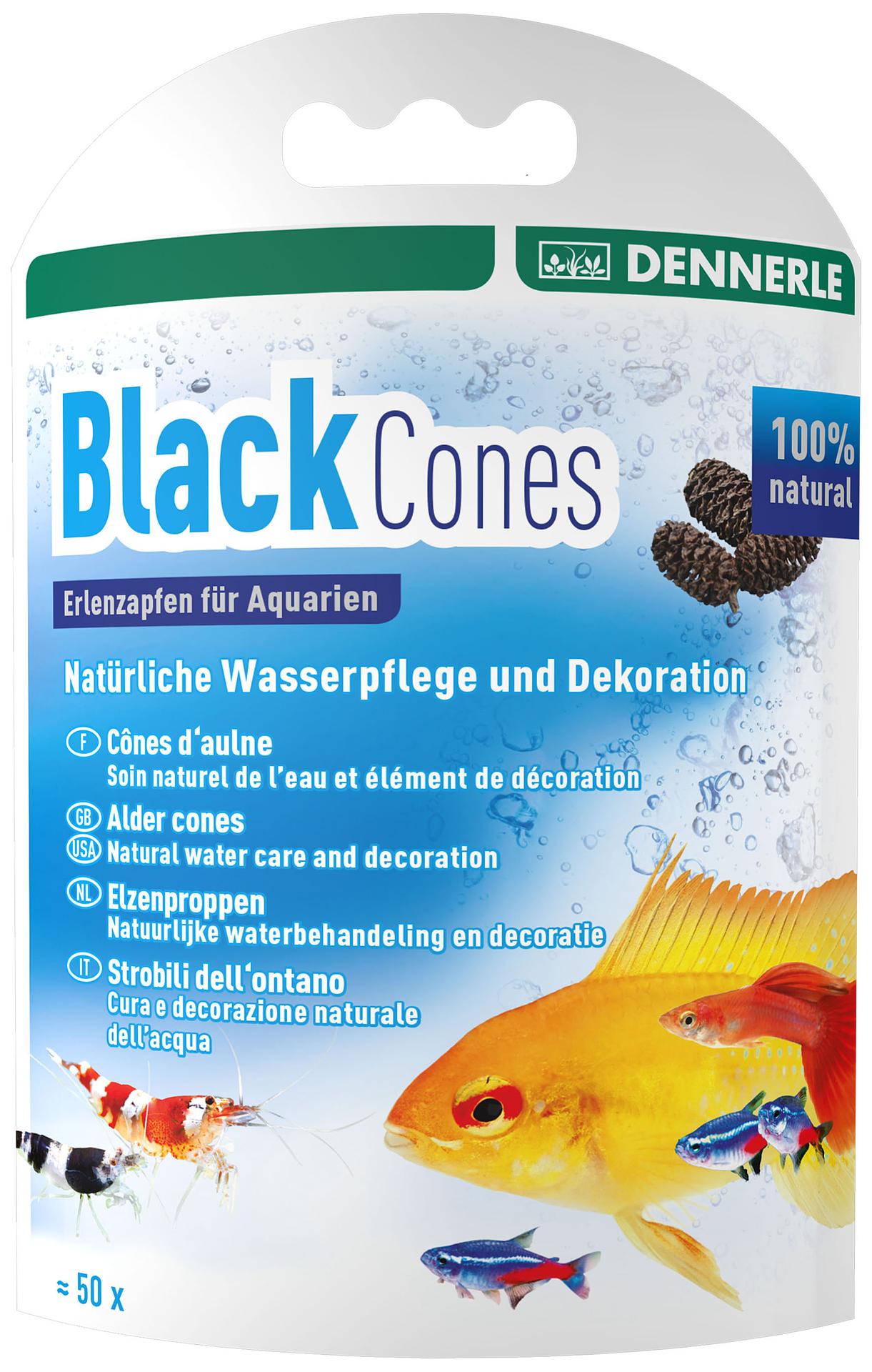AquaRico Black Cones Erlenzapfen 40g für 1200 Liter 50 Stück