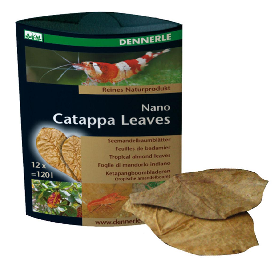 Dennerle Nano Catappa Leaves, d'environ 6,5x8,5cm 12 pièces pour 120 litres