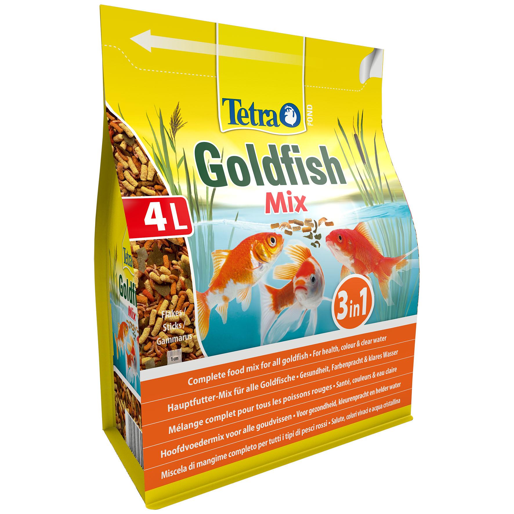 Tetra Pond Goldfish Mix – Mélange Complet de Sticks, Flocons