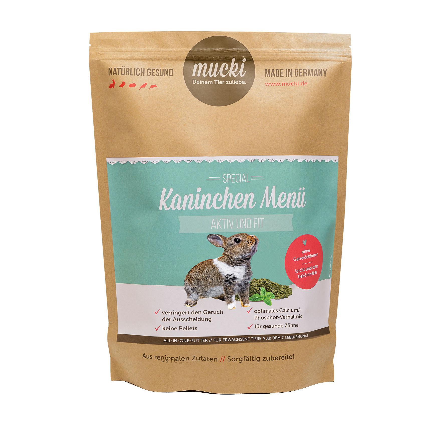 Mucki Kaninchen Menü Aktiv & Fit, 750g