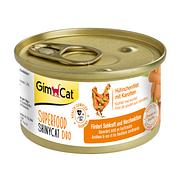 GimCat ShinyCat Duo Superfood, filet poulet & carottes