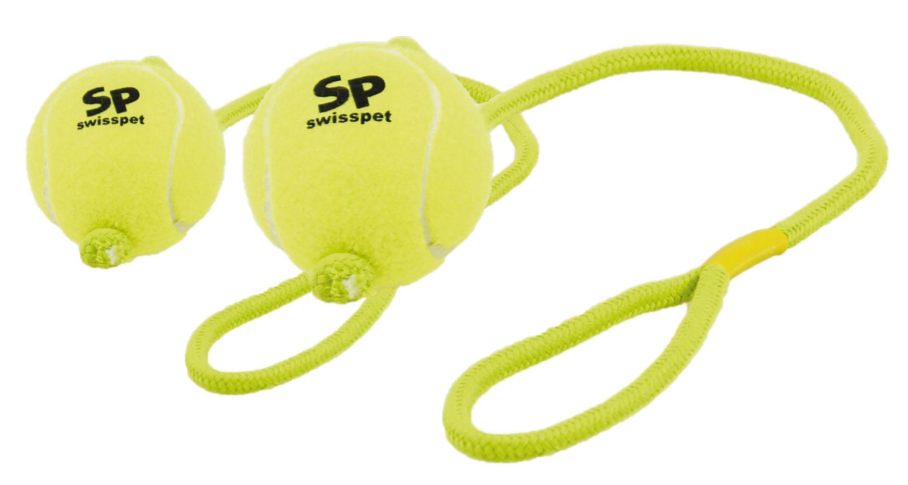 swisspet Hundespielzeug Smash & Play Tennisball mit Seil