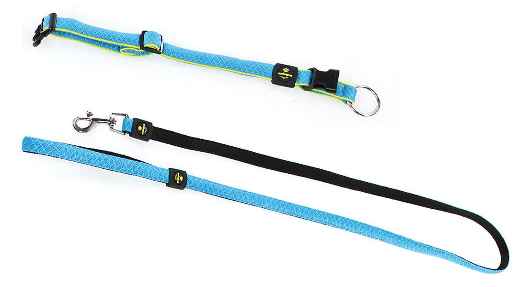 swisspet Active Dog Hunde Halsband und Cityleine, hellblau
