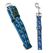 swisspet DoggyLine Hundehalsband und Hundeleine, blau