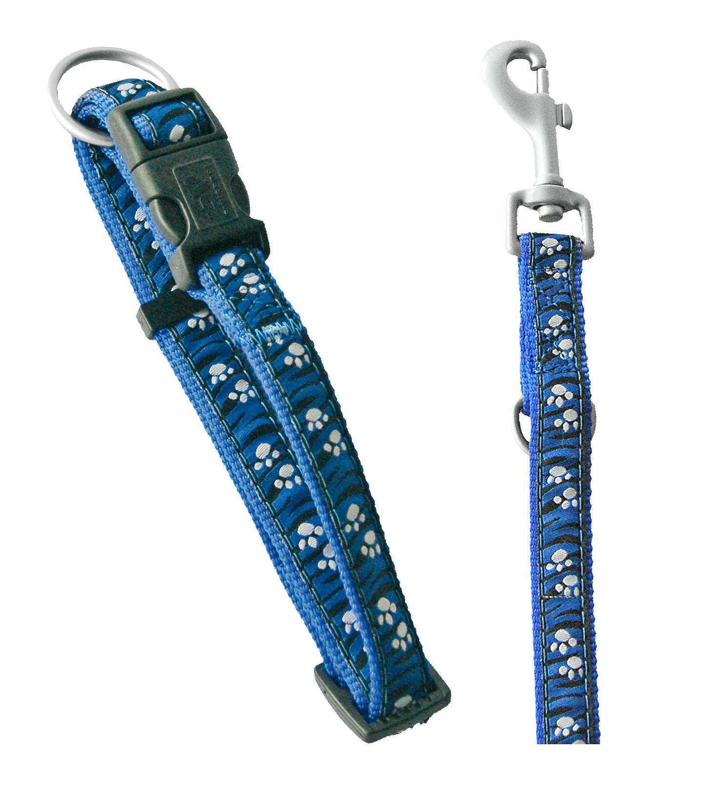 swisspet DoggyLine Hundehalsband und Hundeleine, blau