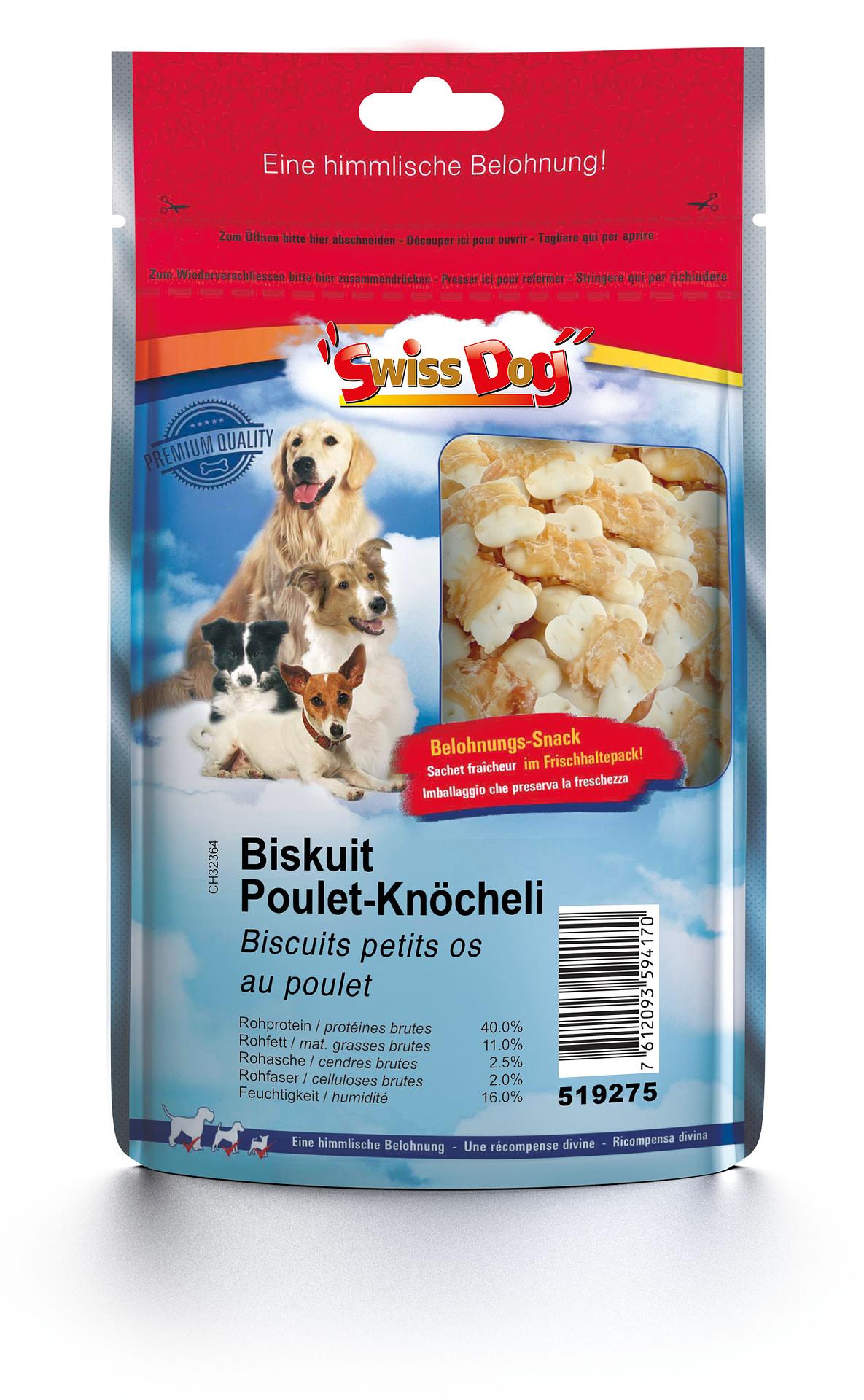 SwissDog Biskuit Poulet-Knöchli