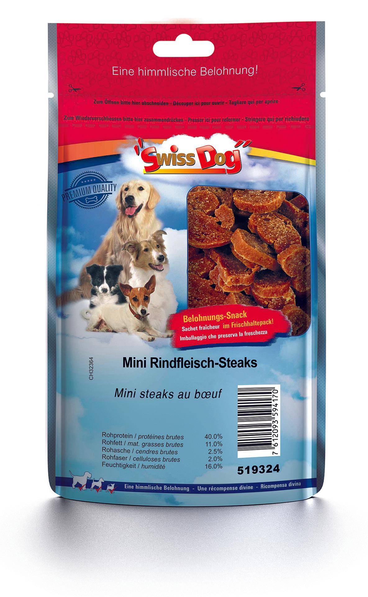 SwissDog Mini RindfleischSteaks bestellen petfriends.ch