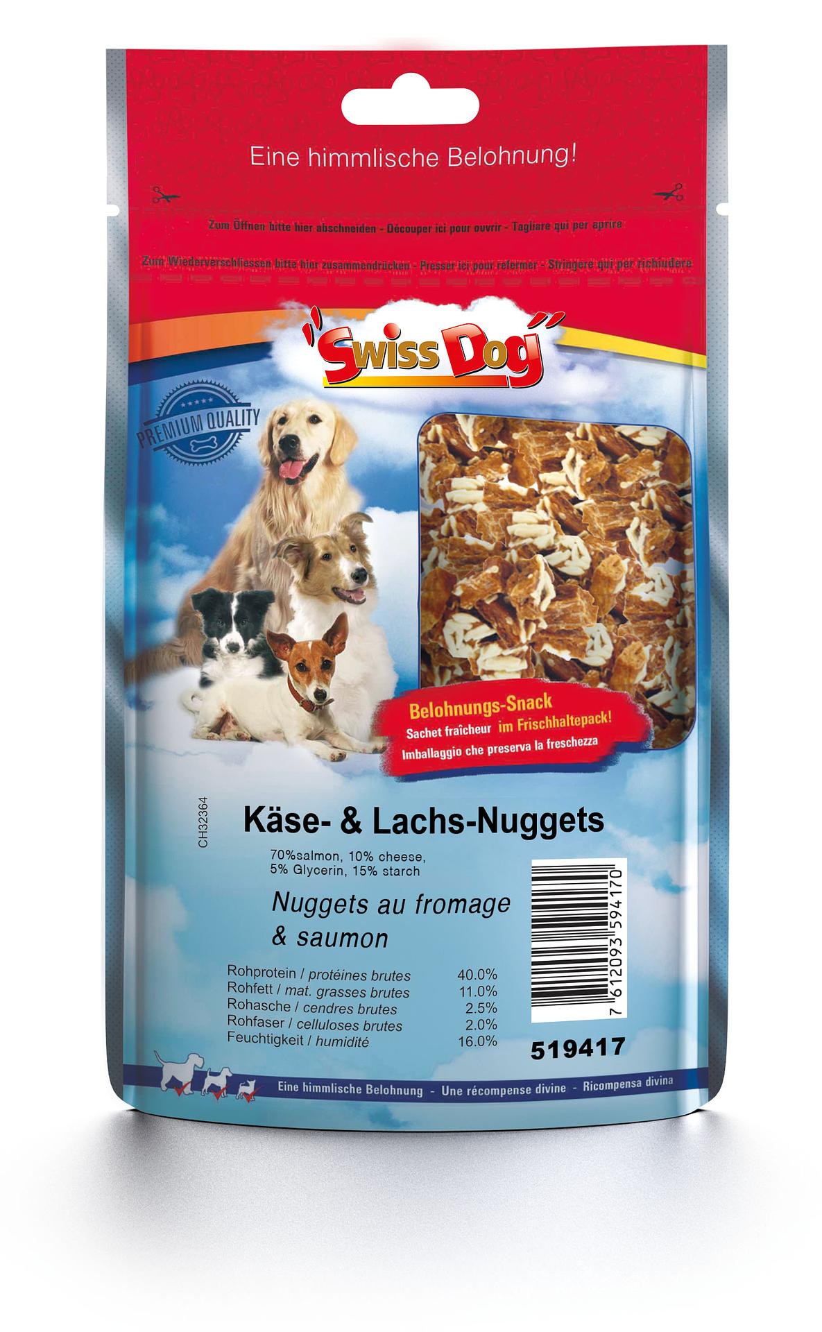 SwissDog Käse- & Lachs-Nuggets