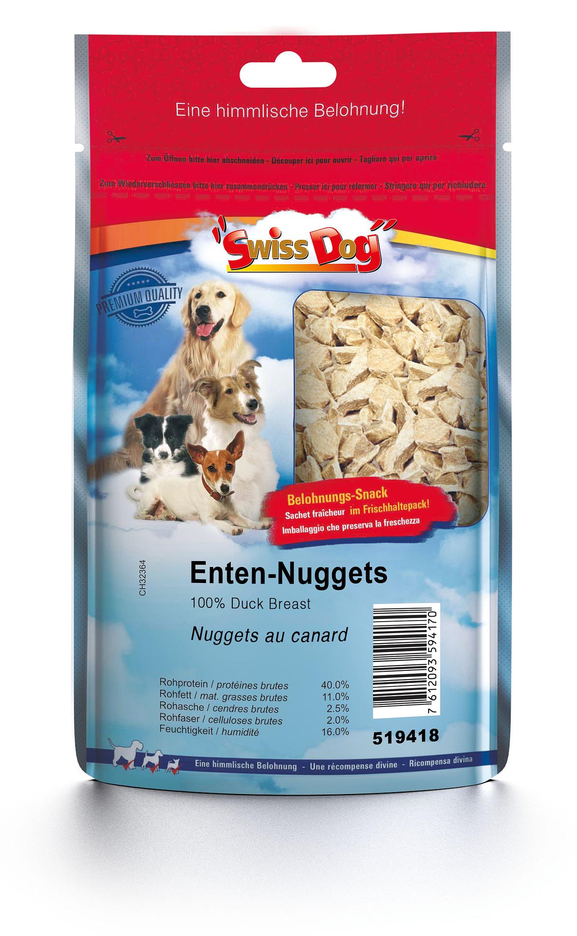 SwissDog Enten-Nuggets, gefriergetrocknet