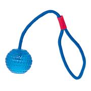 swisspet balle avec corde pour lancer, bleue claire