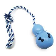 swisspet Futterball Gordy, Grösse M: 11cm, blau, mit Seil