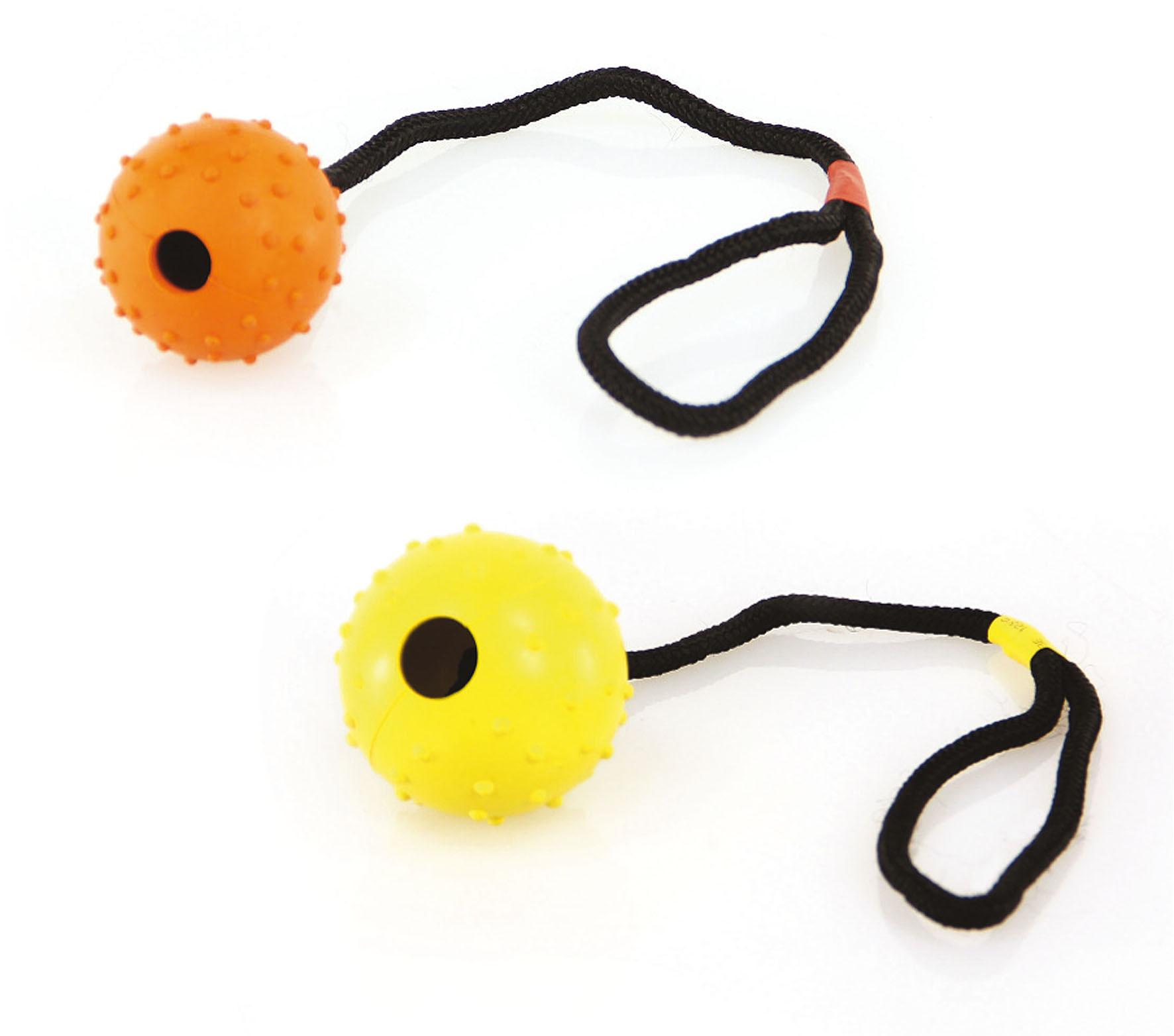 swisspet Hundespielzeug Spielball Lungo mit Noppen, am Seil