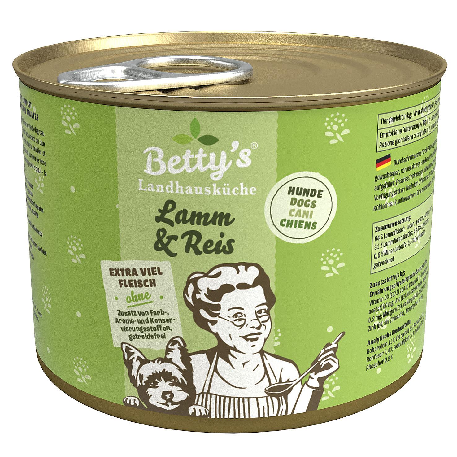 Betty's Landhausküche Lamm & Reis 200g