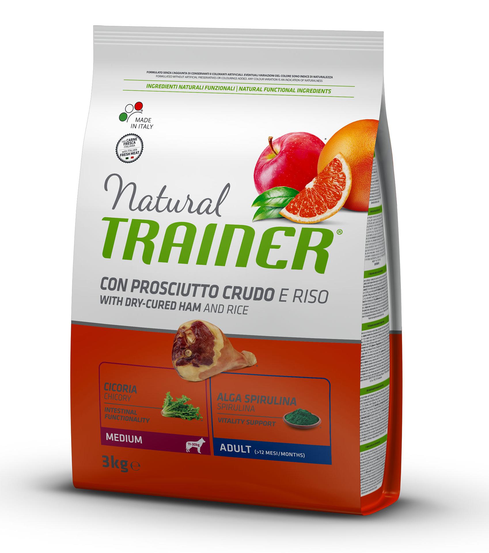 Trainer Natural, Adult Medium, Cured Ham, Rice & Royal Jelly