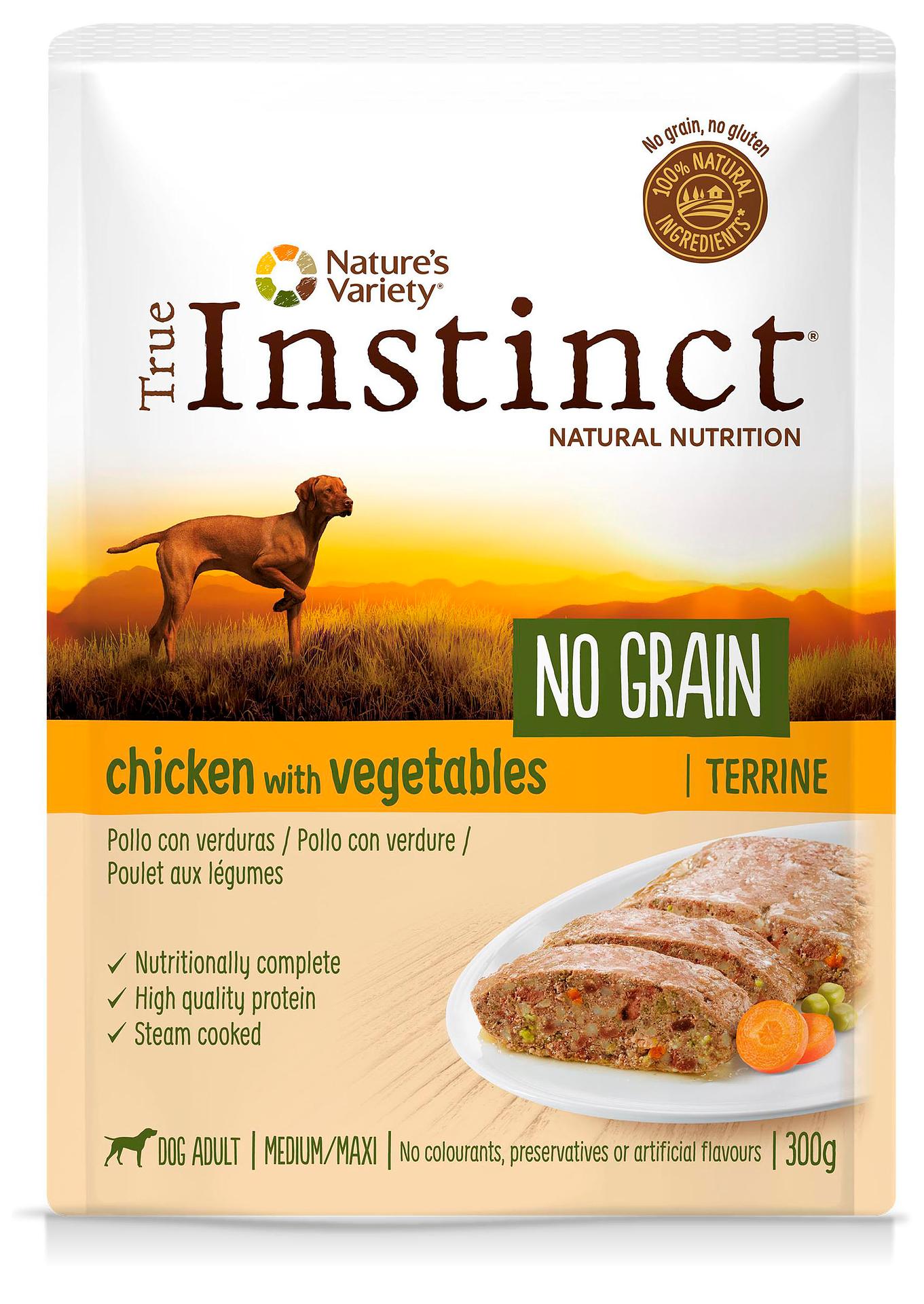 True Instinct Adult Medium / Maxi No Grain, Poulet aux légumes
