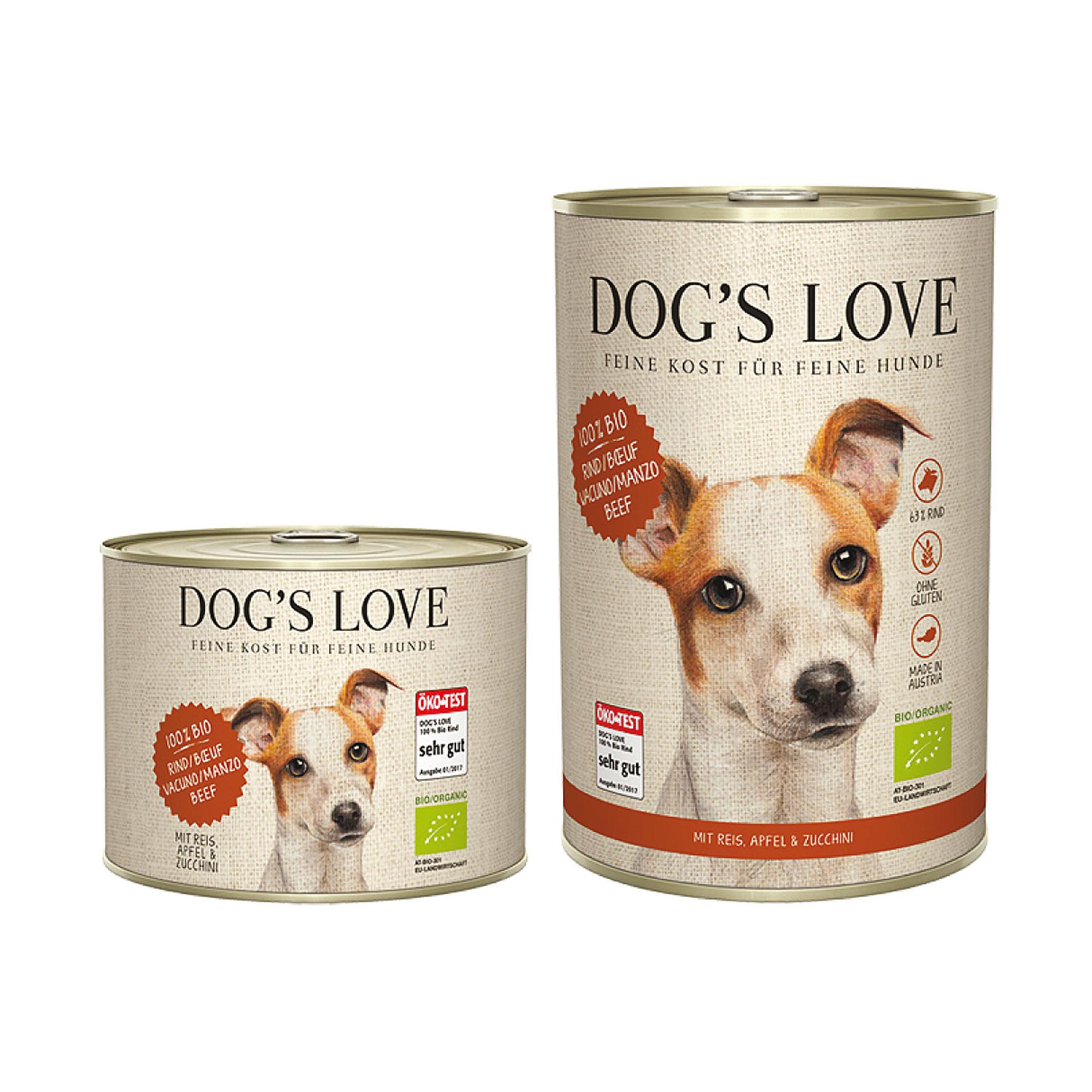 Dog‘s Love BIO Rind, Reis, Apfel & Zucchini