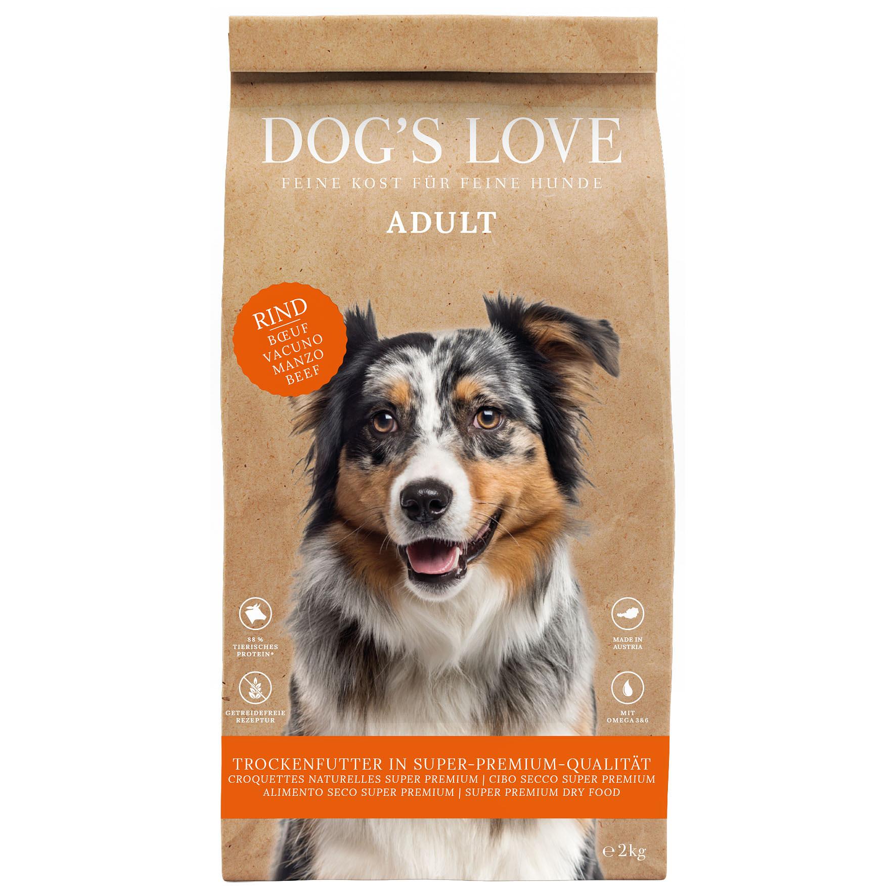 Dog‘s Love Adult Rind, Süsskartoffel &amp; Karotte bestellen petfriends.ch