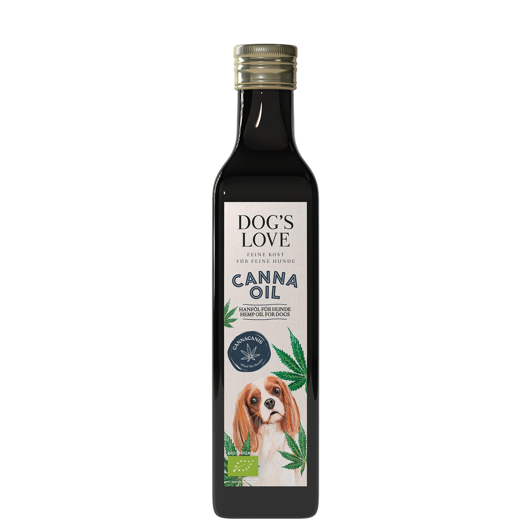 DOG'S LOVE Canna huile de chanvre bilogique pour chiens