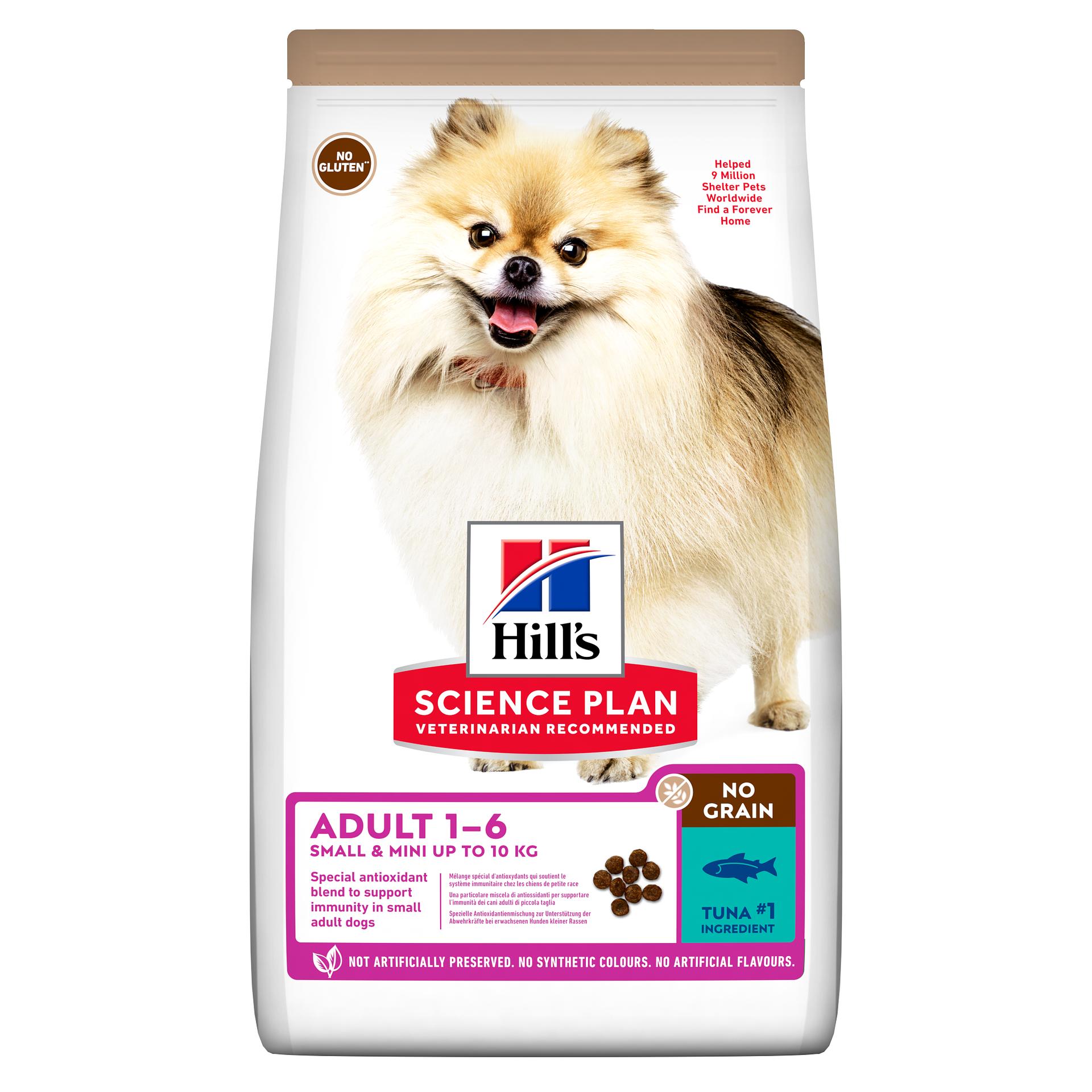 Hill's Science Plan NO GRAIN SMALL & MINI adult chien avec thon