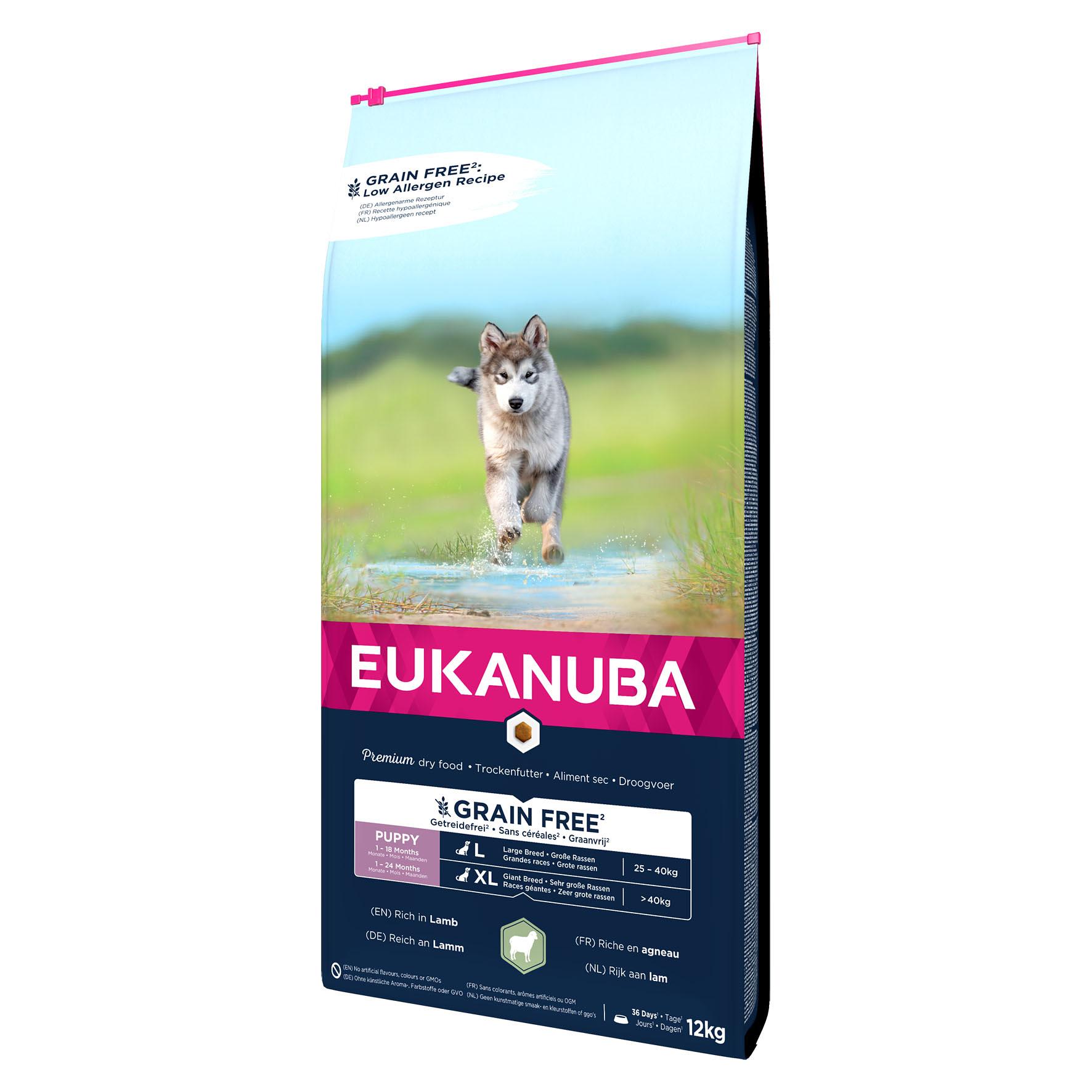 Eukanuba Grain Free Puppy L mit Lamm, 12kg