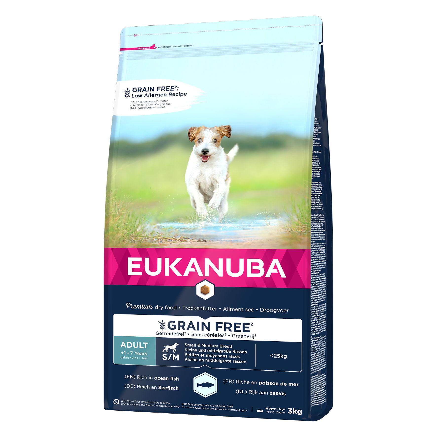 Eukanuba Grain Free Adult S/M mit Lachs