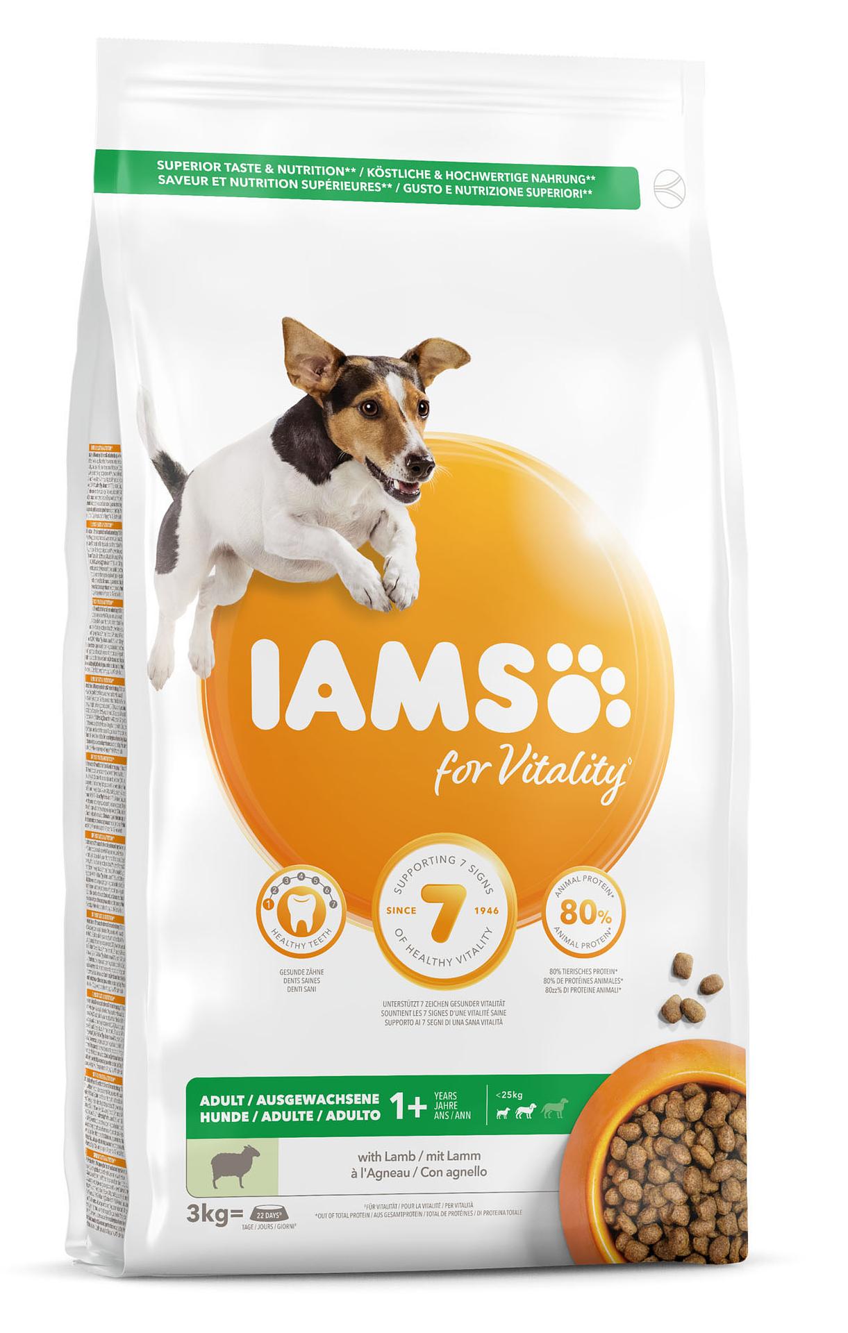 Iams for Vitality Adult mit Lamm – Mini & Medium
