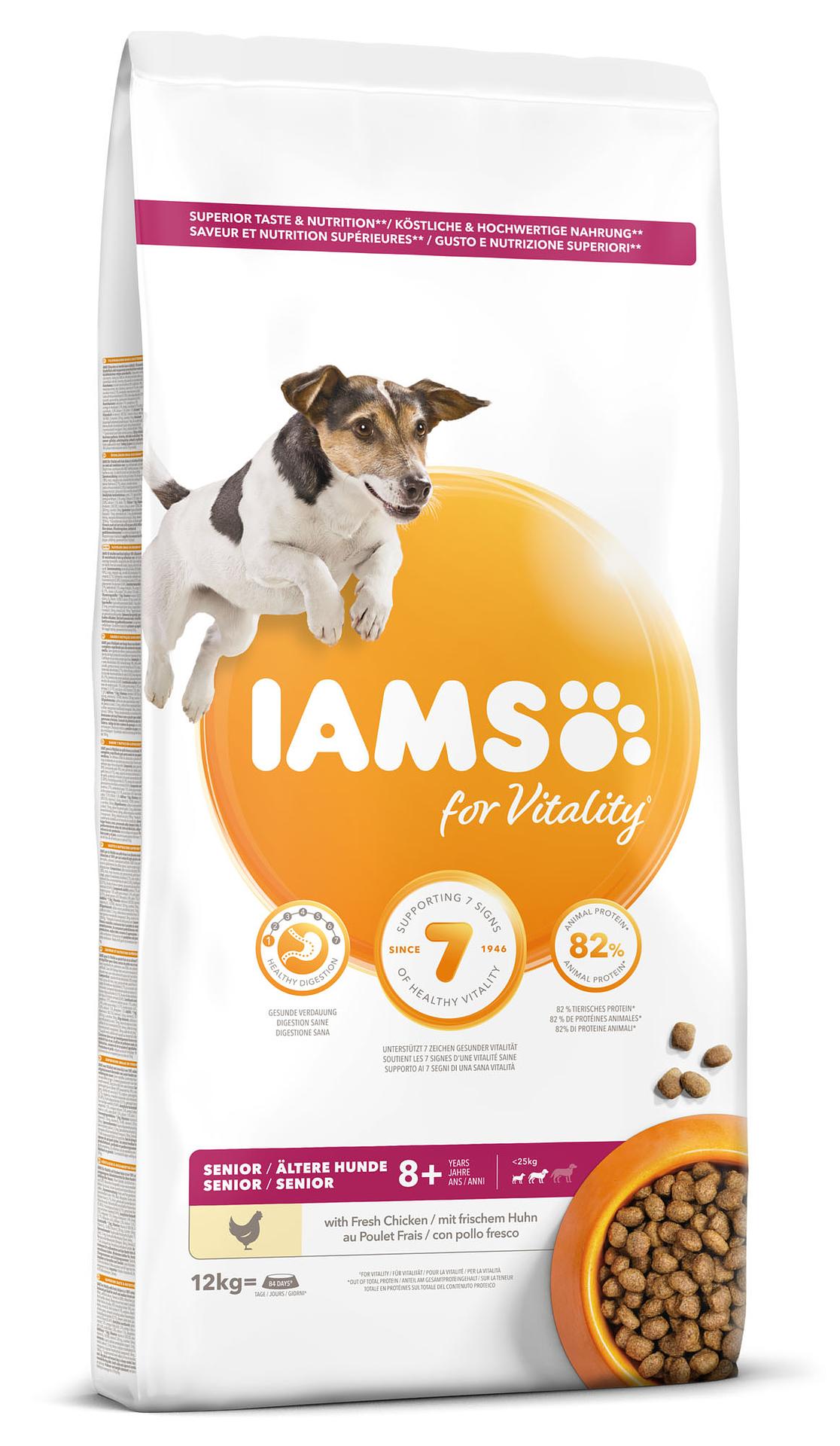 Iams for Vitality Senior – Mini & Medium, 12kg