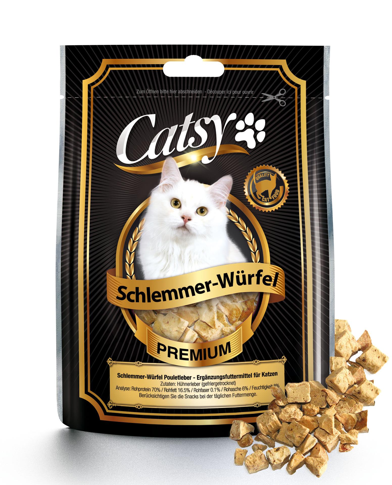 Catsy Katzensnack Schlemmer-Würfel Pouletleber