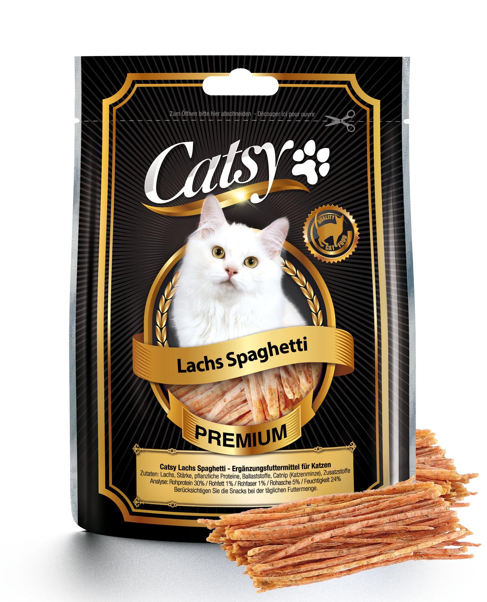 Catsy Katzensnack Lachs Spaghetti 50g