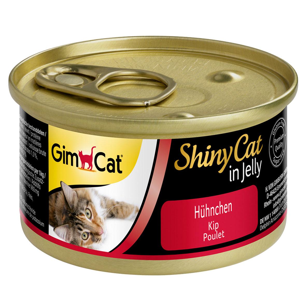 GimCat ShinyCat Poulet, 6x70g