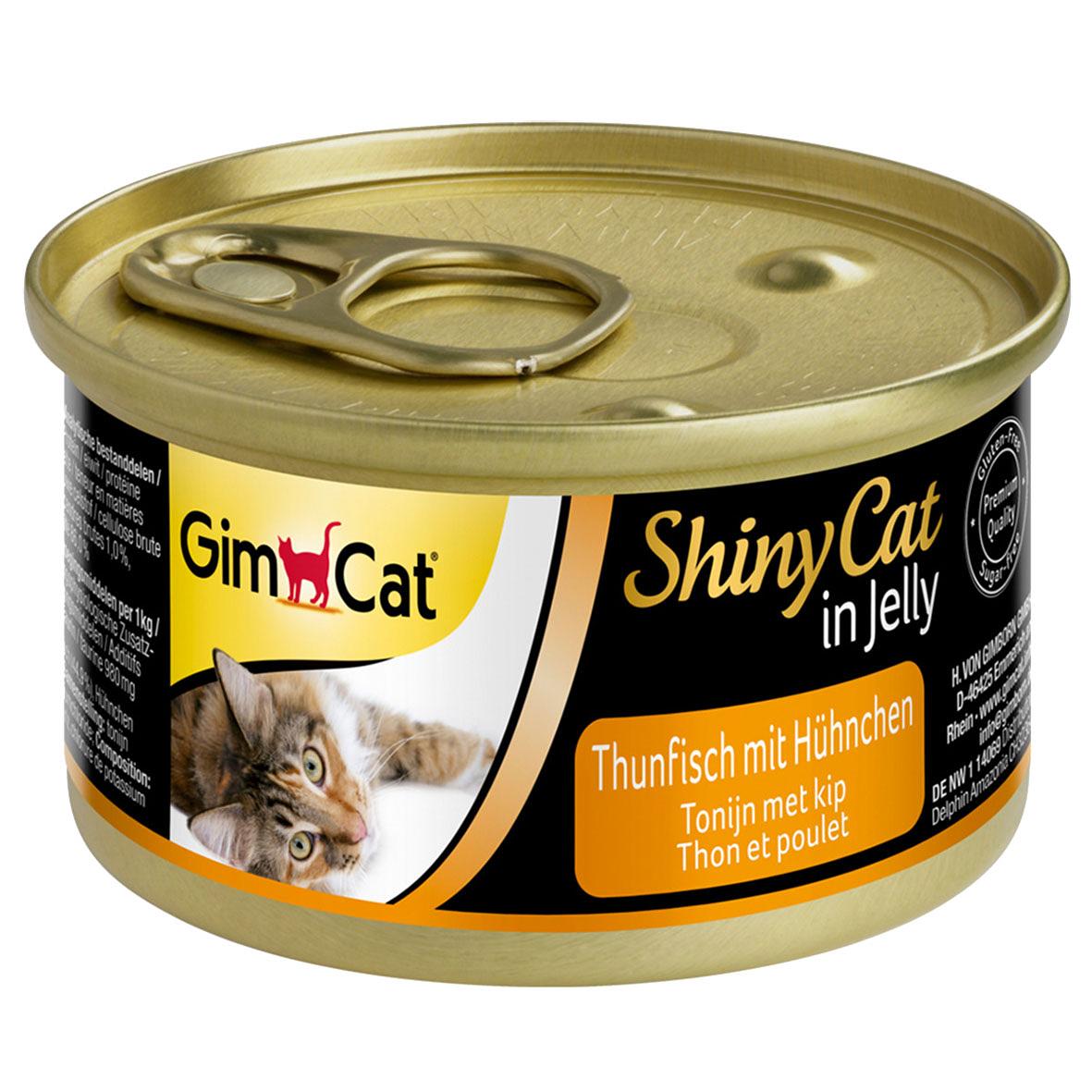 GimCat ShinyCat Thunfisch & Hühnchen, 6x70g