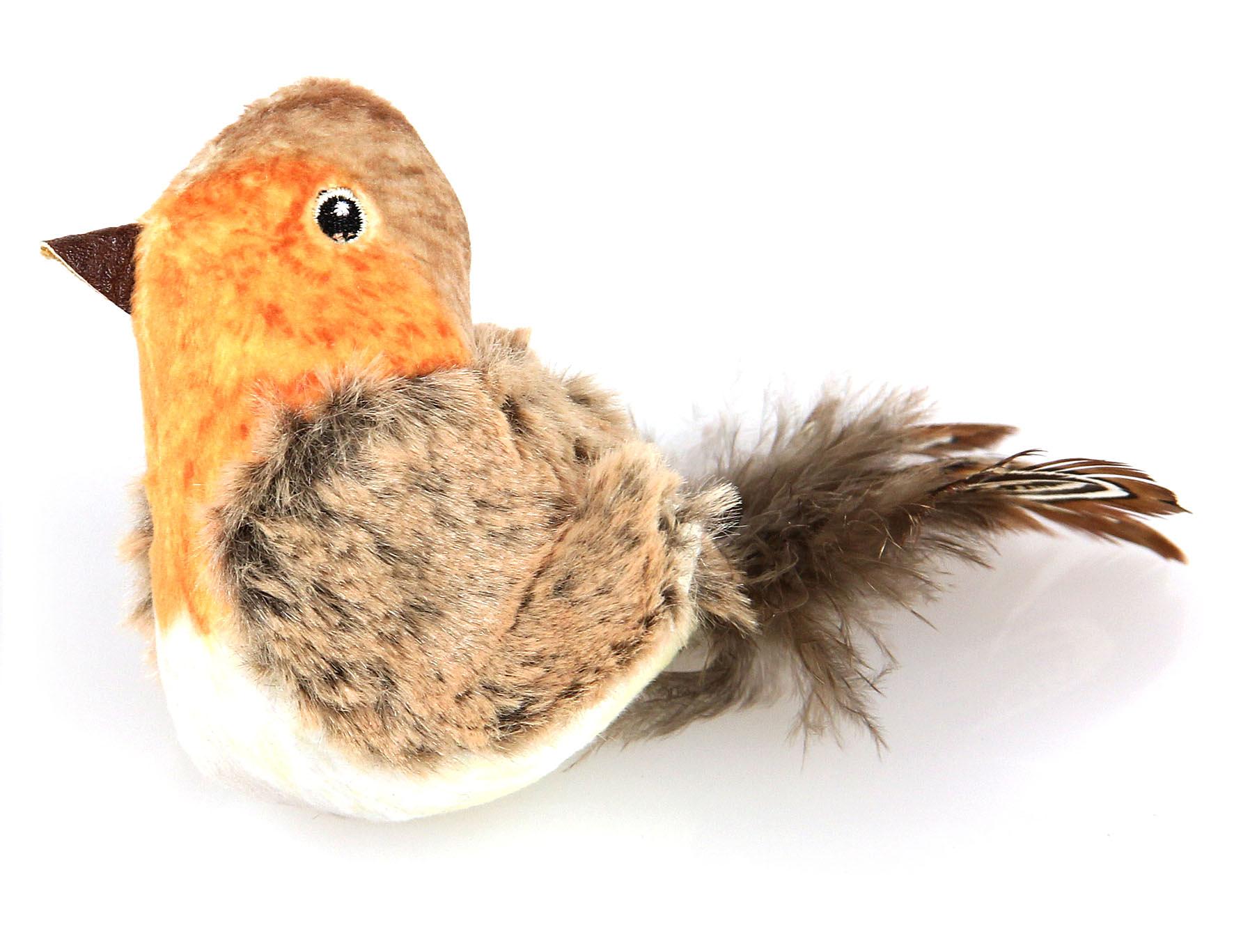 swisspet Katzenspielzeug Plüsch-Vogel mit Soundchip