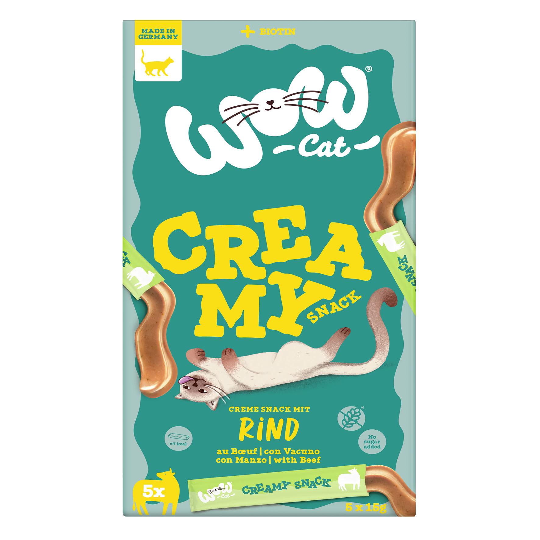 WOW CAT Creamy au bœuf 5x15g