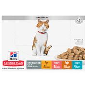 Hill's Science Plan Sterilised Cat Young Adult, Chicken & Salmon & Turkey & Trout, 12x85g