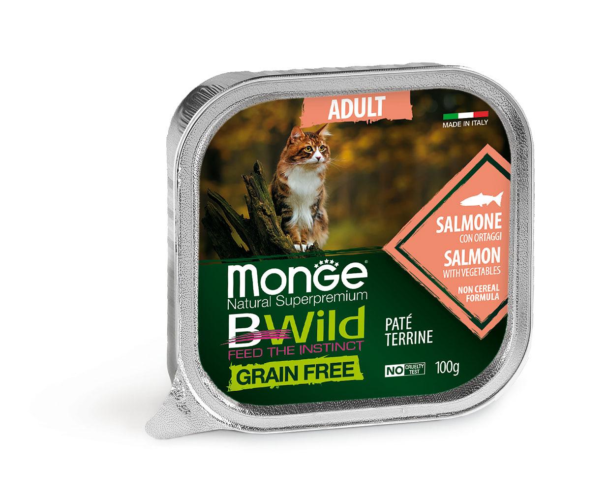Monge Cat Bwild stérilisé Saumon, paté 100g