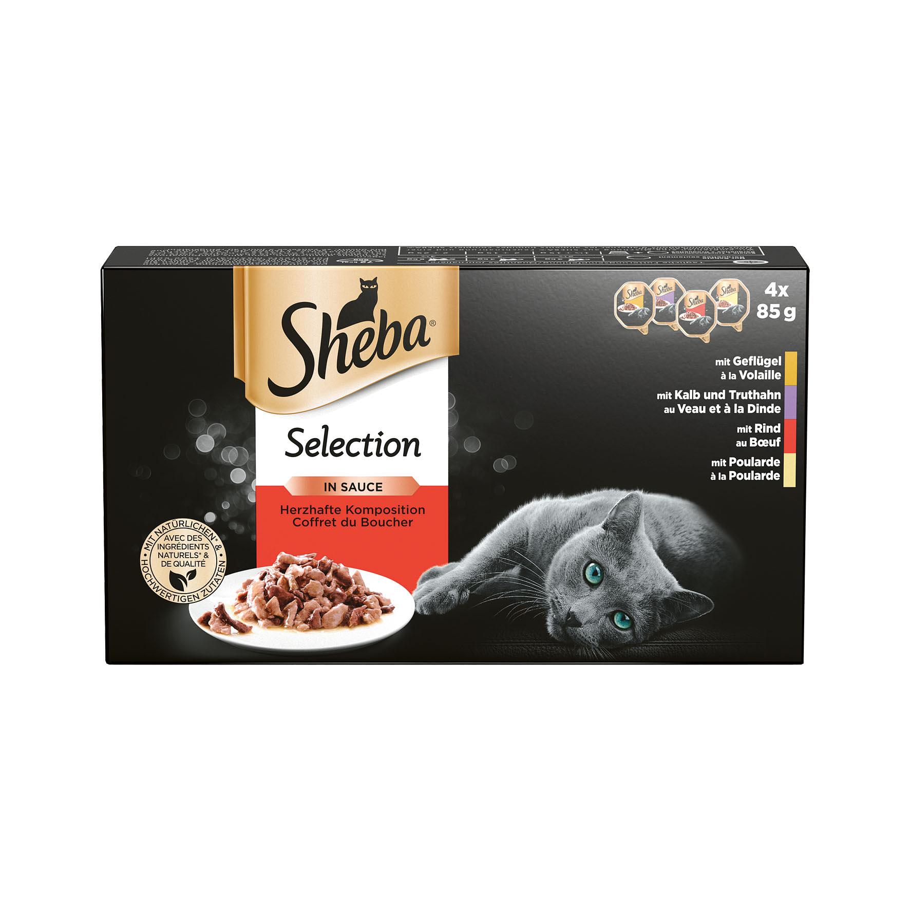 Sheba Selection en sauce composition consistante barquettes 4x85g
