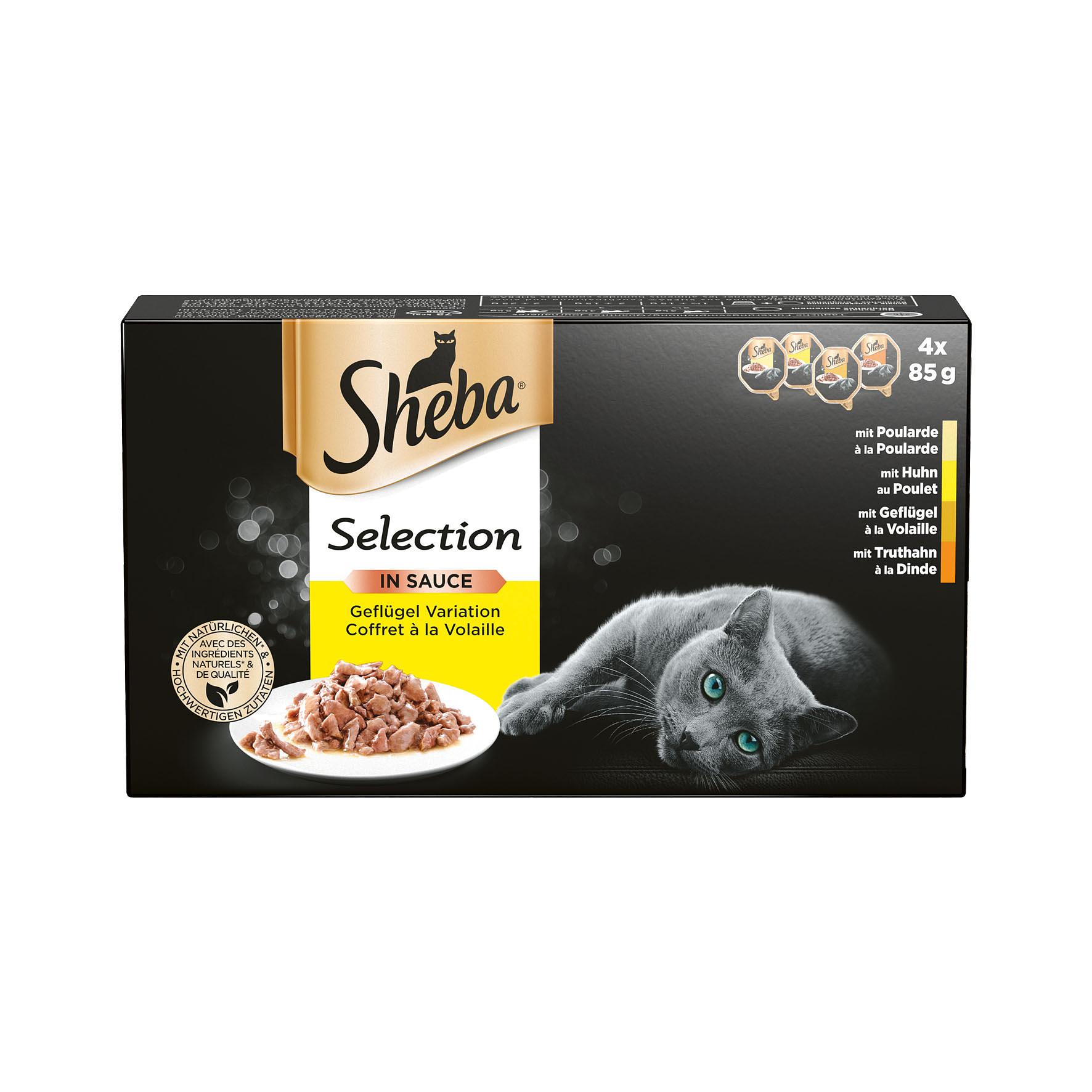 Sheba Selection en sauce variation volatile, barquettes 4x85g