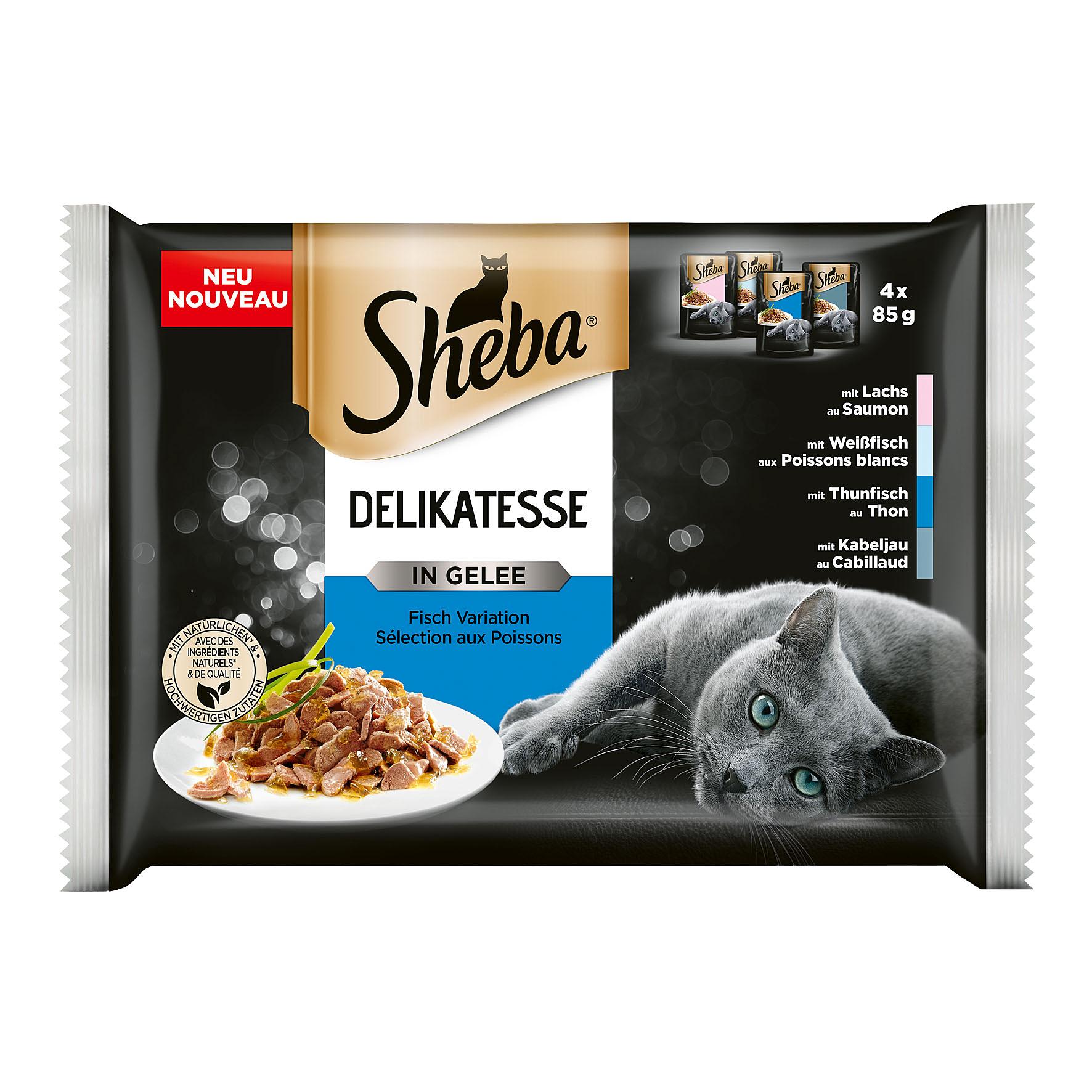 Sheba Délices en Gelee variations de poisson, 4x85g