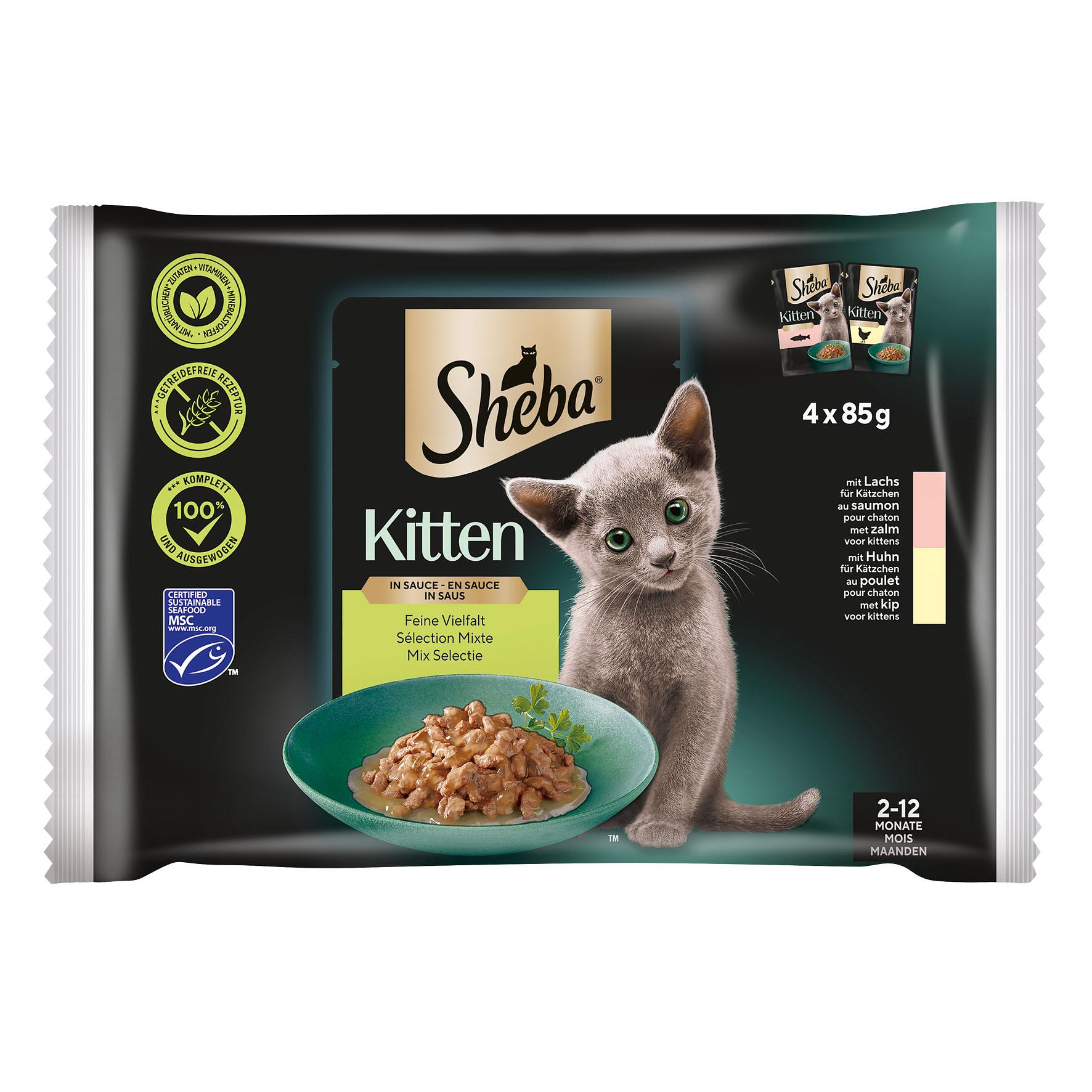 Sheba Kitten Sauce feine Vielfalt, 4x85g