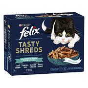 Felix Tasty Shreds Fisch, 10x80g