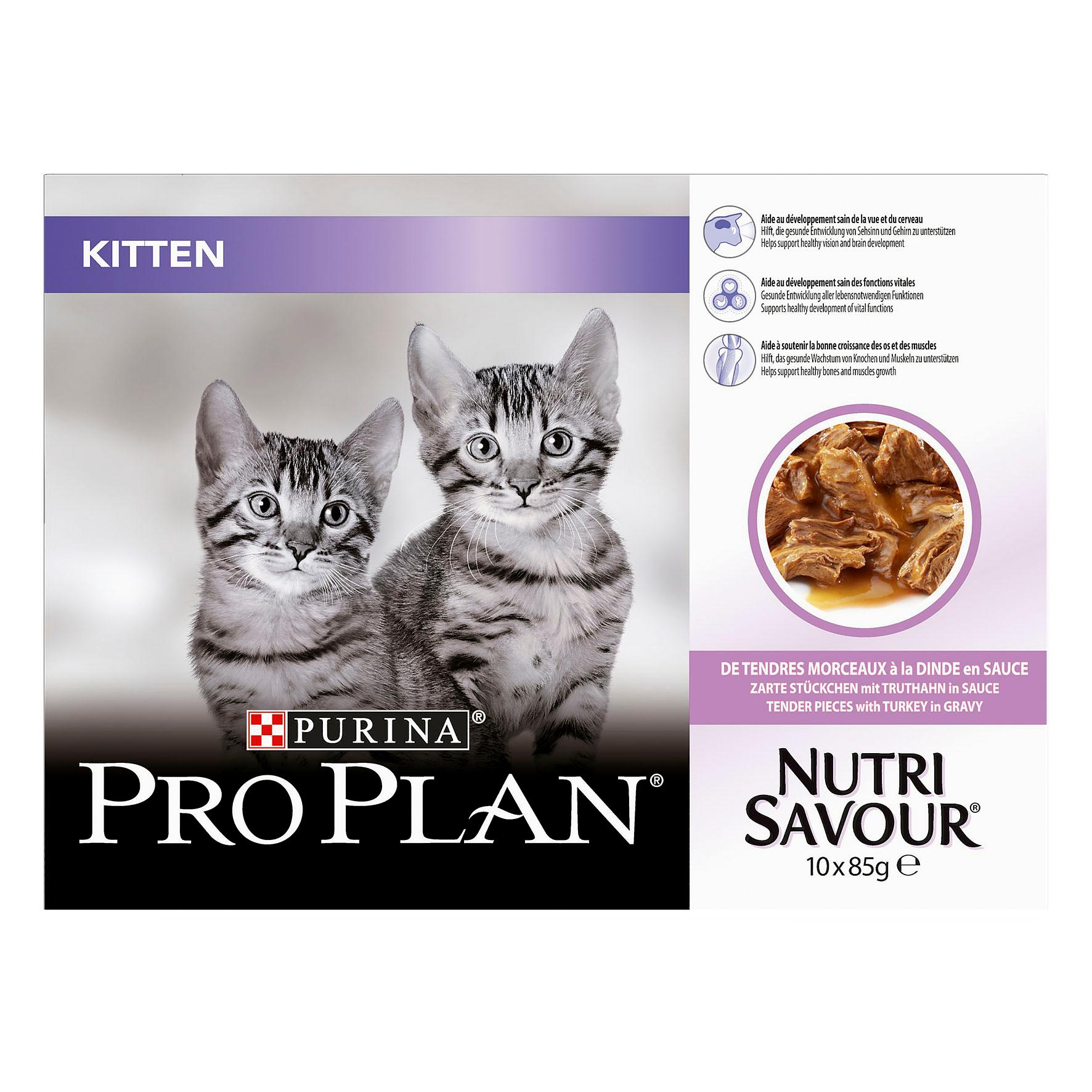 Proplan Cat Kitten Truthahn, 10x85g