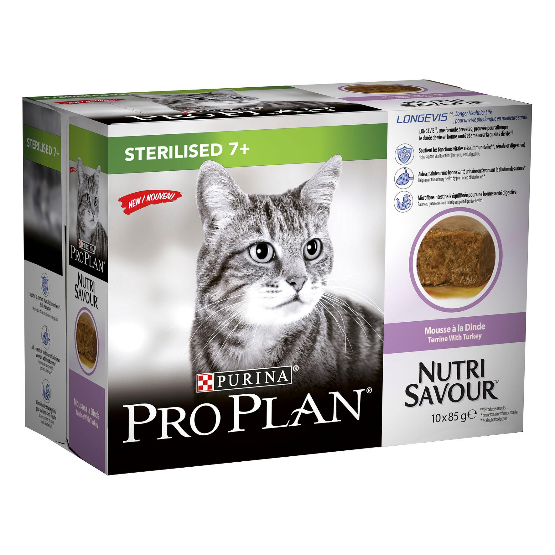 Proplan Cat Sterilised 7+ Dinde, 10x75g